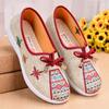 Zapatos de Tela Estilo Nuevo de Primavera y Otoño Old Beijing para Mujer, Cómodos, Ligeros, de Suela Suave para Mamá, Planos, Estilo Étnico, Casuales para Mujer