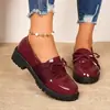 2026 Verano Nuevo Tallas Grandes Mujer Casual Cómodo Nudo de Lazo Slip-on Suela Gruesa Estilo Británico Mocasines Mujer