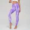 En stock Pantalones de Yoga Tie-Dye Aurora Cintura Alta Ajuste de Vientre Cadera de Durazno Pantalones Deportivos para Correr y Fitness Leggings Ajustados Deportivos para Mujer