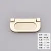 Moderno Simple Alambre Dibujado Aleación de Zinc Dorada Sin Taladro Puerta de Gabinete Tatami Cajón Puerta Invisible Manija Oculta Manija Plana