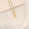 [Bingmeng] Colgante de 26 letras collar personalizado de acero inoxidable joyería de collar de venta caliente europea y americana N1318