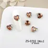 Unhas Artísticas Cor Maillard Chamativa com Pedras, Unhas Artísticas Acabadas Quadradas Ovais Grossas de Outono e Inverno, Acessórios para Unhas Bola de Diamante