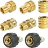 Conector rápido de cobre estándar americano roscado 3/4 más vendido de Amazon para lavadoras de autos de alta presión, adaptador de pistola de agua 3/8
