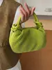 Bolsa Plissada de Design de Nicho Transfronteiriça Moda Nova Bolsa de Mão 2025 Bolsa Transversal Ombro Único Nova Bolsa de Mão Branca