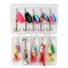 Set de 10 piezas de señuelos de pesca Shark Scavenger, señuelos giratorios metálicos de manivela, señuelos biónicos, señuelos giratorios para pesca