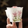 Fabricante Estilo Chinês Pintado à Mão Flor Margarida Boca Pote de Mão Cerâmica Bule de Chá Jogo de Chá Bule Elegante Filtro Kung Fu Pote Único