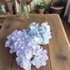 Cabeza de Hortensia Simulada de Fabricante Flor de Seda Flor Artificial Pétalos de Hortensia Decoración de Boda Ramo Flores Hechas a Mano DIY