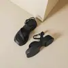 Sandalias de Suela Gruesa para Mujer Verano 2025 Verde Oliva Nuevos Zapatos Romanos de Una Tira Sandalias de Playa Talla Pequeña para Niñas Sandalias de Exterior
