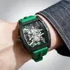 Relógio de Pulso Masculino Richard Hollow Fashion com Pulseira de Silicone, Relógio de Pulso Quartz, Venda por Atacado