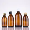 Botella Marrón para Líquido Oral, Botella Marrón a Prueba de Luz para Jarabe Medicinal, Frasco Secundario para Reactivos de Productos de Cuidado de la Salud, Etiqueta y Logo Personalizables