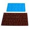 Decoración de Fábrica Pastel Alfanumérico Dulces Silicona Chocolate Molde para Hornear Silicona Pegamento de Cristal Bandeja de Hielo Molde
