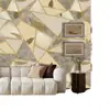 Papel pintado geométrico en relieve tridimensional PVC fondo de pared retardante de llama para chimenea pegatinas de pared autoadhesivas cocina papel pintado de alto valor de color