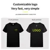 Comercio Exterior Transfronterizo Amazon Transpirable Unisex Secado Rápido Cuello Redondo Manga Corta Camiseta Ropa de Trabajo Logo Personalizado