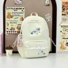 Mochila Escolar Estilo INS Japonés Linda Gran Capacidad Múltiples Compartimentos Simple Versátil para Estudiantes de Secundaria y Preparatoria
