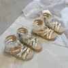 Sandalias Romanas para Niñas con Suelas Suaves, Nuevos Zapatos de Princesa para Niños Mayores, Zapatos de Playa para Niños, Lazo de Perla de Verano 2026