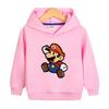 Sudadera con capucha para niños Primavera y otoño 2023 Nuevo top con estampado de Mario Chaqueta casual de moda para niños