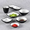Porcelana Imitación Comercial Especial Restaurante de Fondue Barbacoa Platos Pequeños Cuchara Taza Sumergida en Agua Platos Tazón Plato de Sabor Salsa de Condimento Vajilla de Melamina