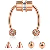 Al por mayor transfronterizo europeo y americano Nuevo Anillo de Nariz Magnético Fuerte Sin Perforación de Acero Inoxidable Anillo de Herradura Joyería para Piercing de Moda Personalizada