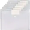 Saco Plástico Transparente A4 com Fecho para Etiquetas Saco de Documentos PP Pasta de Arquivo Saco de Papelaria Saco Espessado para Armazenamento de Provas