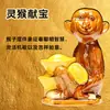 Estatueta de Macaco em Cerâmica Tricolor da Dinastia Tang, um Ornamento Auspicioso para Atrair Riqueza para Inaugurações de Negócios, Chá de Casa Nova, Sala de Estar, Escritório e Decoração de Casa