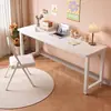 Escritorio rectangular largo, escritorio para computadora, escritorio para dormitorio de niñas, escritorio simple de oficina para estudiar, banco de trabajo rectangular para uso doméstico de estudiantes