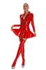 Amazon Ajustado Brillante Sexy Cuero Atuendo Noche Performance Vestido Tallas Grandes Brillante Látex Látex Ropa