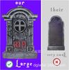 2025 Nuevo Halloween Placa de Patio Exterior Cementerio Horror Lápida Decoración de Jardín Inserto Placa Señal
