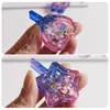 Molde de Silicona para Llavero de Arena Fluida con Forma de Corazón de Resina de Cristal de Amapola y Pentagrama