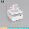 Expositor Promocional Papelería Isla para Madre y Bebé Apilador Gabinete de Exhibición de Cosméticos de Alta Calidad Mesa Flujo de Tres Niveles Estantería de Acero y Madera