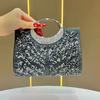Nova Bolsa Transversal Feminina, Bolsa Pequena da Moda, Bolsa Versátil para Noite, Bolsa Clutch de Luxo, Bolsa Transversal Feminina Cravejada de Diamantes
