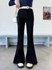 Pantalones Acampanados Elásticos para Niñas Primavera Otoño 2026 Nuevos Elegantes Ajustados Casuales para Niños Pantalones Skinny Negros para Niñas Grandes