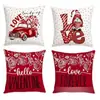 Nuevo Cojín de Sofá de Lino Estampado para el Día de San Valentín de Amazon Transfronterizo Temu Funda de Almohada para el Hogar