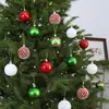 Producto nuevo transfronterizo 6cm/24 piezas Decoraciones navideñas Árbol de Navidad Plástico pintado Juego de bolas navideñas Adornos