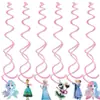 Balão de Látex Rosa Congelante Princesa Elsa com Toalha de Mesa, Pratos de 7 Polegadas e 9 Polegadas de Papel de Seda Decoração Suspensa Mais Vendida