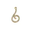 Elegante Elegante Colgante de Nota Accesorios Colgante Musical Aleación de Diamante Accesorios DIY Ropa Pulsera Llavero