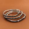 Pulsera elástica de cadena de garra de 4MM Pulsera de moda europea y americana Pulsera Joker pulsera totalmente de diamantes Venta directa de fábrica al por mayor transfronteriza