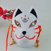 Máscara de Zorro 2025 Máscara de Halloween Máscara de Cara de Gato Máscara de Demonio Zorro Blanco Estilo Japonés Pintado a Mano