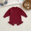 Nuevo mameluco para niña 100% algodón puro, primavera y otoño, tejido de encaje calado, color liso, adecuado para uso en casa y al aire libre, en stock, suéter para niños