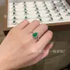 Anillo de calabaza de jade verde Yang de alta calidad, material peligroso, s925 de plata de fábrica al por mayor, pequeño, fresco, delicado, para mujer