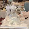 Deusa Famosa da Internet Anel de Corrente de Cristal Decorativo para Bolo de Dia dos Namorados Borboleta Branca Anel de Ferro Acessórios de Confeitaria DIY