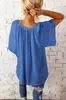 2026 Verão Europeu e Americano Novo Top Soltinho com Decote em V Amazon Wish Site Independente Camiseta Casual Feminina Camisa de Chiffon