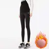 Leggings premamá engrosados para otoño e invierno, leggings finos estilo tiburón para primavera y otoño, pantalones de yoga cómodos que no aprietan el estómago, pantalones estilo Barbie