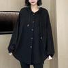 Cardigan com capuz estilo coreano, tamanho extra grande, estilo europeu, para meninas rechonchudas, casaco casual estilo ocidental que reduz a idade