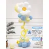 Decorações de Coluna de Balões para Atividades de Jardim de Infância, Balões Flutuando no Chão, Balões de Margarida com Rosto Sorridente para o Dia do Professor