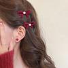 Moño de Terciopelo de Alta Calidad Clip Pequeño de Agarre Flequillo Horquilla Retro Princesa Clip Adorno para la Cabeza para Mujer Tamaño Pequeño Horquilla para Cabello Suelto