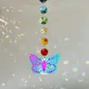 Pingente de cristal atacado fornecimento transfronteiriço decoração de jardim colorido borboleta gatinho série cristal sun catcher sino de vento