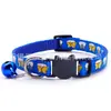 Suministros para Mascotas Anillo Decorativo para Cuello con Estampado de Perro Lindo con Cascabel Hebilla de Plástico Antiperdida Collar