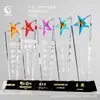 Trofeos de cristal personalizados, medallas creativas para eventos, premios para reuniones anuales corporativas, adornos de cristal, trofeos de metal