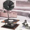 Máquina de Grabación de Altavoz Grande de Lujo Ligero Retro Adornos de Cristal Modelo de Hotel, Casa de Huéspedes, Villa, Habitación de Muestra Decoración Suave para el Hogar Decoración del Hogar