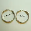 Pendientes de Cuentas de Strass Hechos a Mano Envueltos con Forma de C Moda Europea y Americana Versátiles Pendientes Transfronterizos Pendientes de Botón Sensación de Lujo Ligero Gama Alta